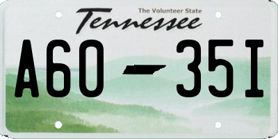 TN license plate A6035I