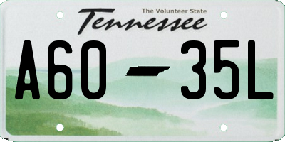 TN license plate A6035L
