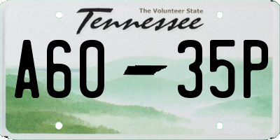 TN license plate A6035P