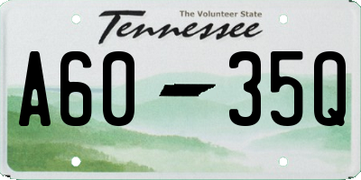 TN license plate A6035Q