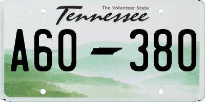 TN license plate A6038O