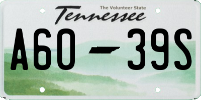 TN license plate A6039S