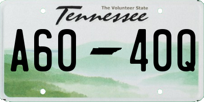 TN license plate A6040Q