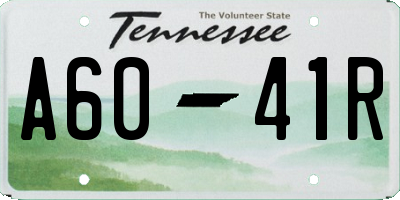 TN license plate A6041R