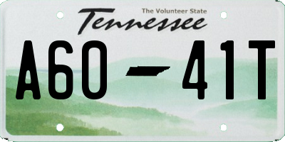 TN license plate A6041T