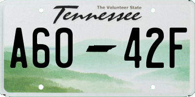 TN license plate A6042F