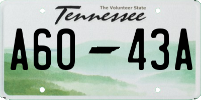 TN license plate A6043A