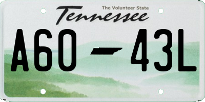 TN license plate A6043L