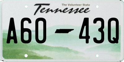 TN license plate A6043Q