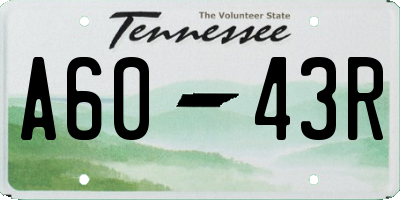 TN license plate A6043R