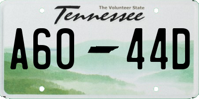 TN license plate A6044D