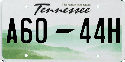 TN license plate A6044H