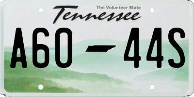 TN license plate A6044S
