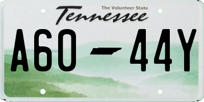 TN license plate A6044Y