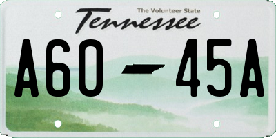 TN license plate A6045A