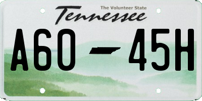 TN license plate A6045H