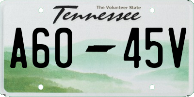 TN license plate A6045V