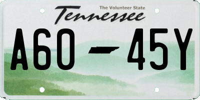 TN license plate A6045Y