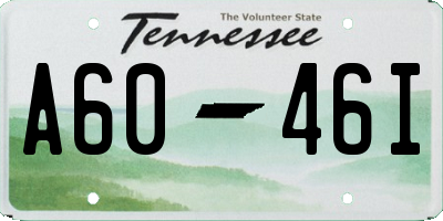 TN license plate A6046I