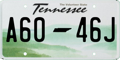 TN license plate A6046J