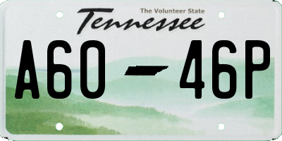 TN license plate A6046P