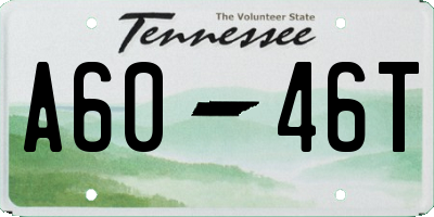 TN license plate A6046T