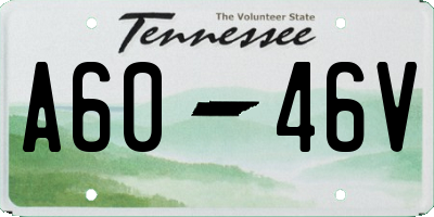 TN license plate A6046V