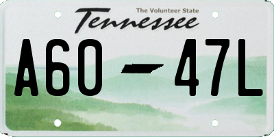 TN license plate A6047L