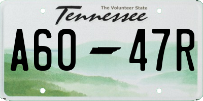 TN license plate A6047R