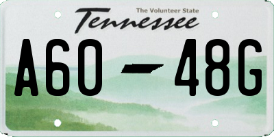 TN license plate A6048G