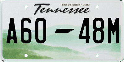 TN license plate A6048M