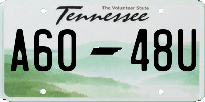 TN license plate A6048U