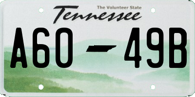 TN license plate A6049B