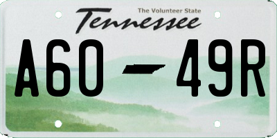 TN license plate A6049R
