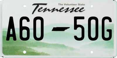 TN license plate A6050G