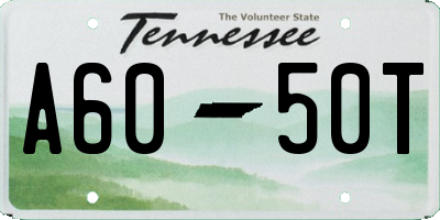TN license plate A6050T