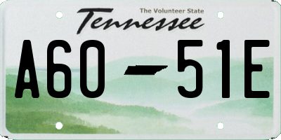 TN license plate A6051E