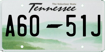 TN license plate A6051J