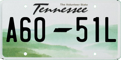 TN license plate A6051L