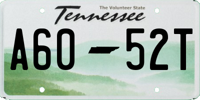 TN license plate A6052T