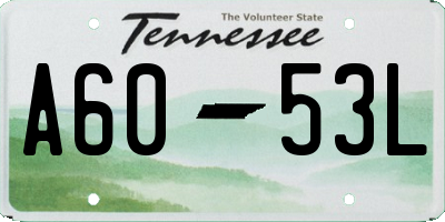 TN license plate A6053L