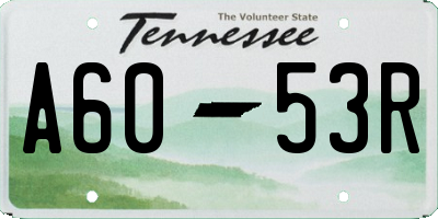 TN license plate A6053R