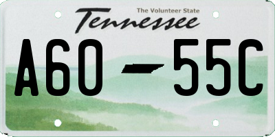 TN license plate A6055C