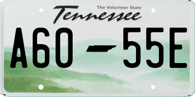 TN license plate A6055E