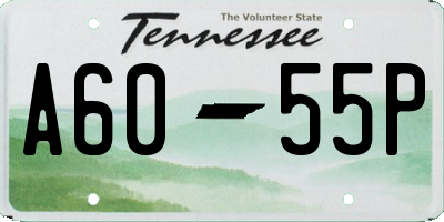 TN license plate A6055P