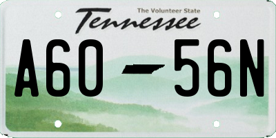 TN license plate A6056N