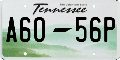 TN license plate A6056P