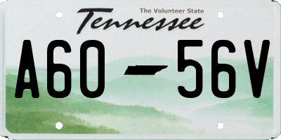 TN license plate A6056V