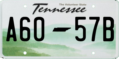 TN license plate A6057B