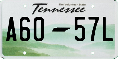 TN license plate A6057L